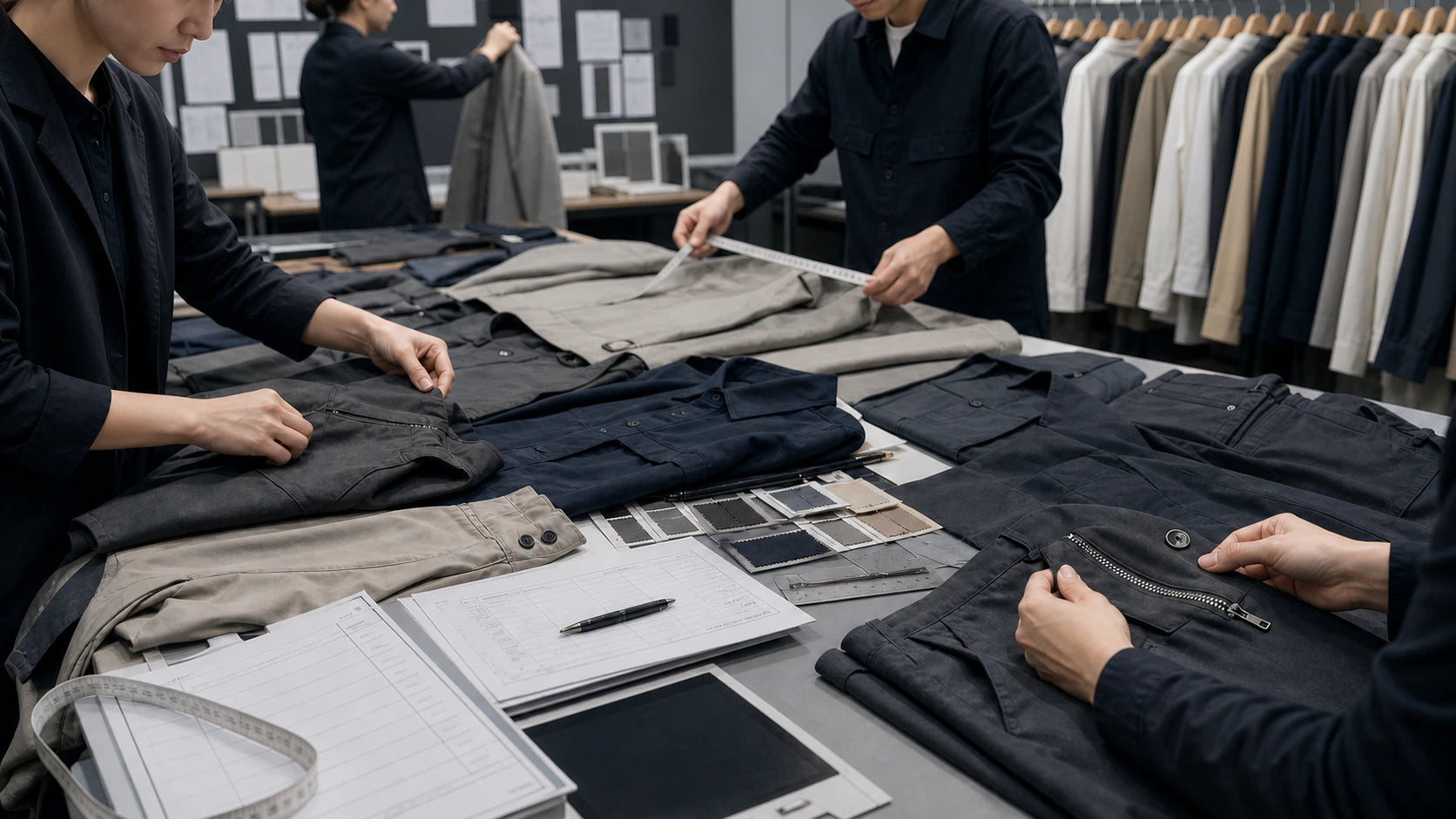 Concept visualization of garment measurement and quality verification