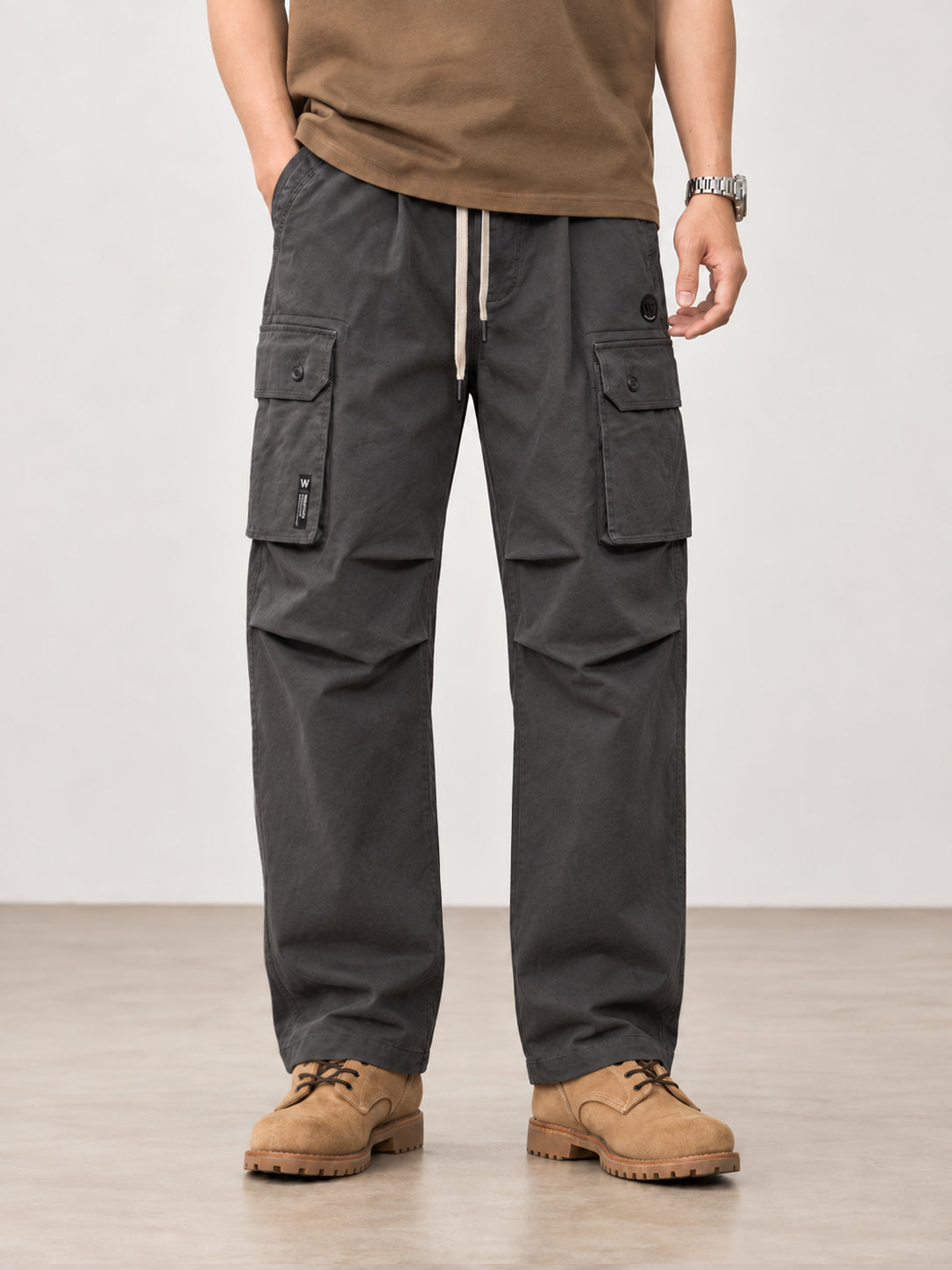 Men's Drawstring Multi-Pocket Utility Cargo Pants — Men's Drawstring Multi-Pocket Utility Cargo Pants