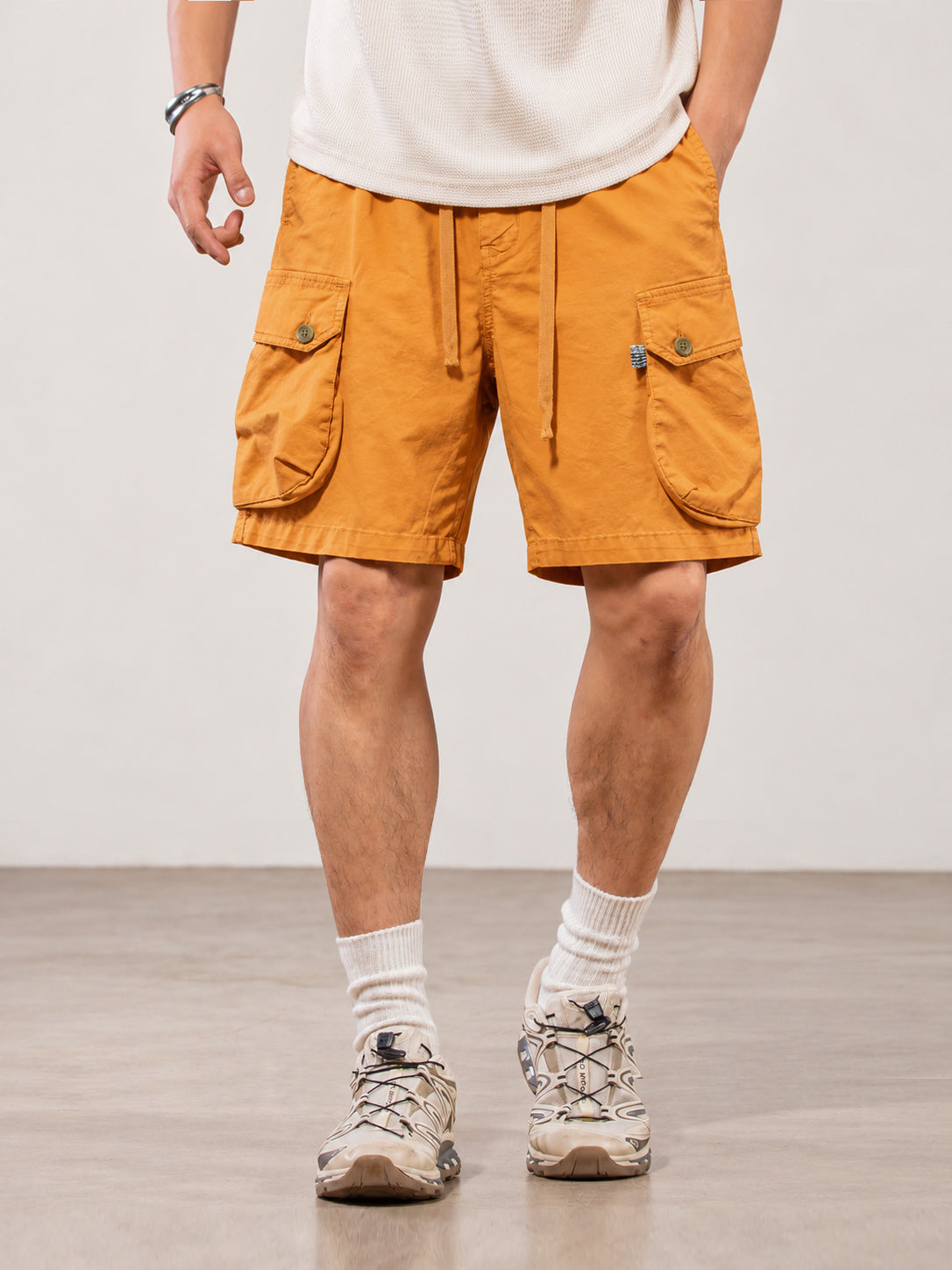 Men's Casual Cargo Shorts with Drawstring Waist — Men's Casual Cargo Shorts with Drawstring Waist