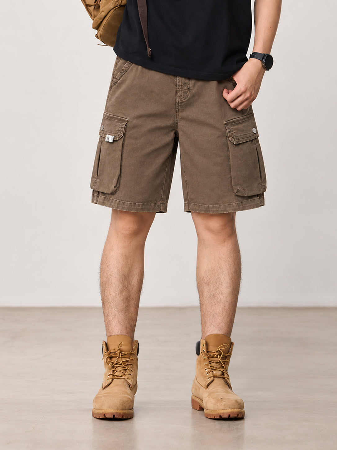 Men's Vintage Cargo Shorts with Multi-Pocket Design — Men's Vintage Cargo Shorts with Multi-Pocket Design