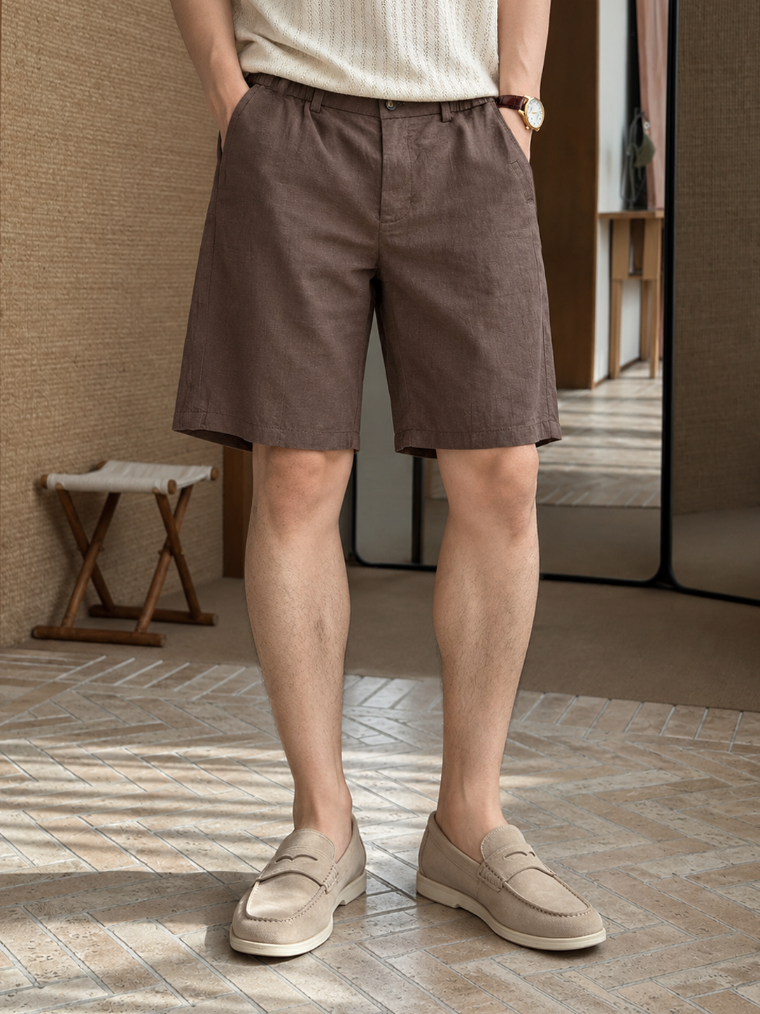 Men’s Linen Cotton Relaxed Shorts — Men’s Linen Cotton Relaxed Shorts
