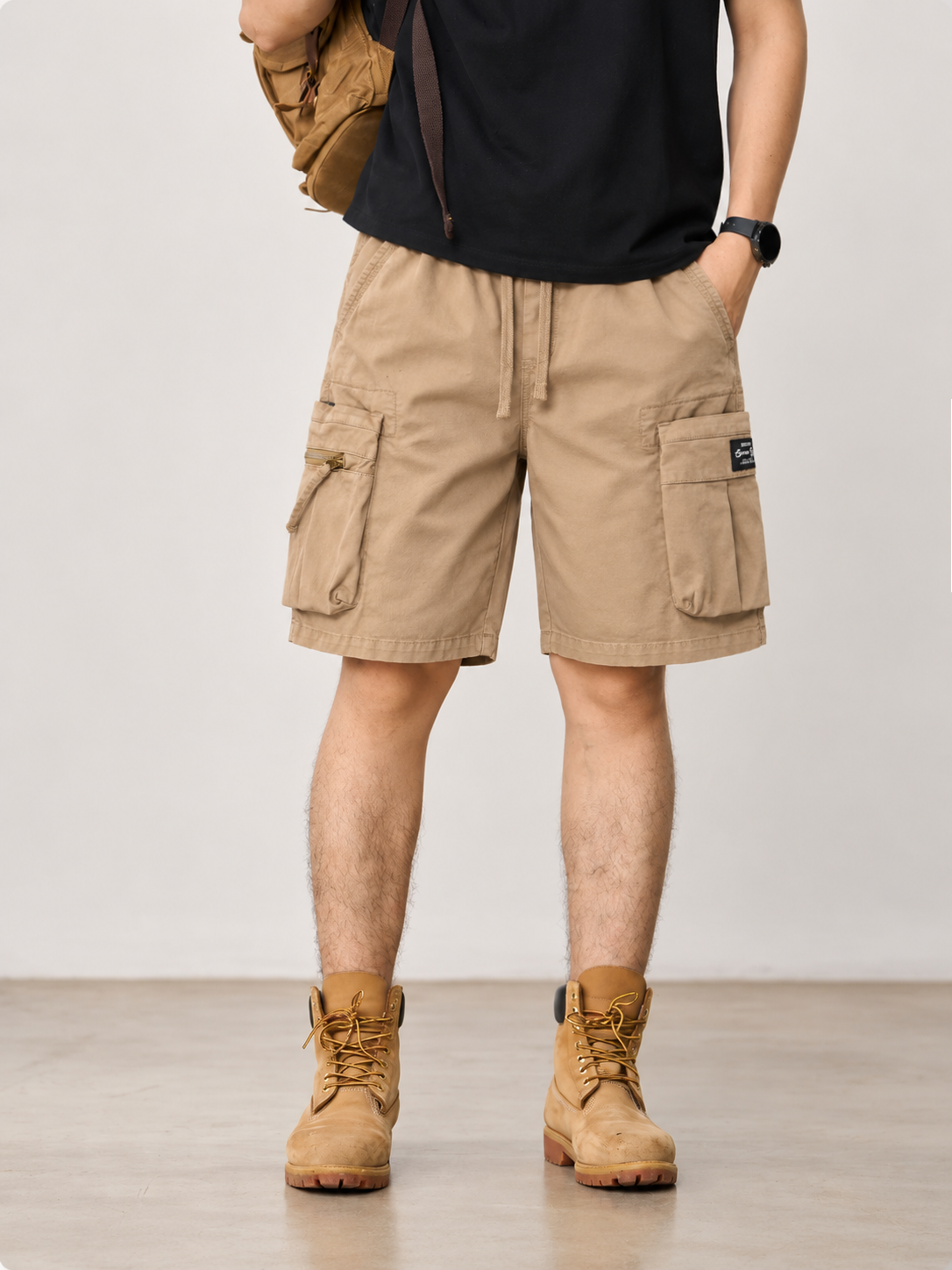 Men's Relaxed Fit Cargo Shorts with Functional Side Pockets — Men's Relaxed Fit Cargo Shorts with Functional Side Pockets