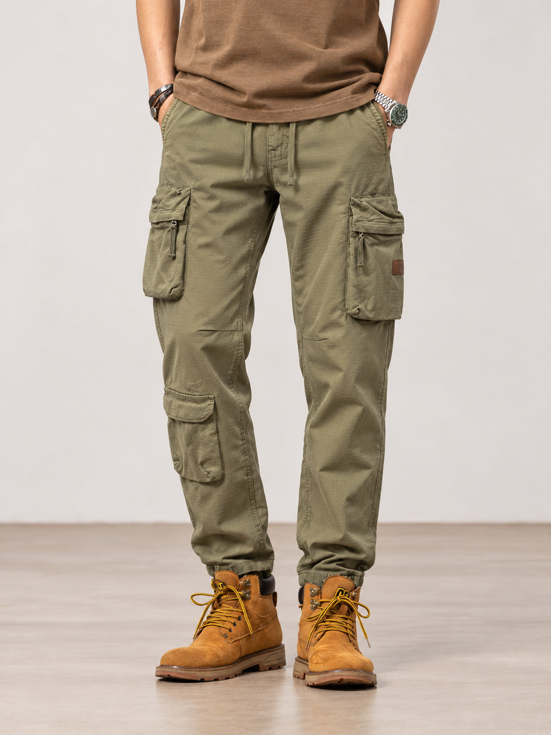 Men's Multi-Pocket Ripstop Cargo Jogger Pants