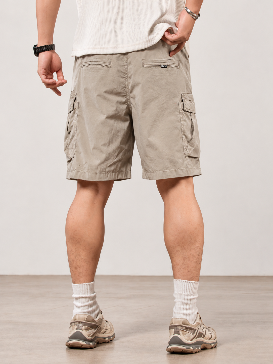 Men's Casual Cargo Shorts with Drawstring Waist — Men's Casual Cargo Shorts with Drawstring Waist
