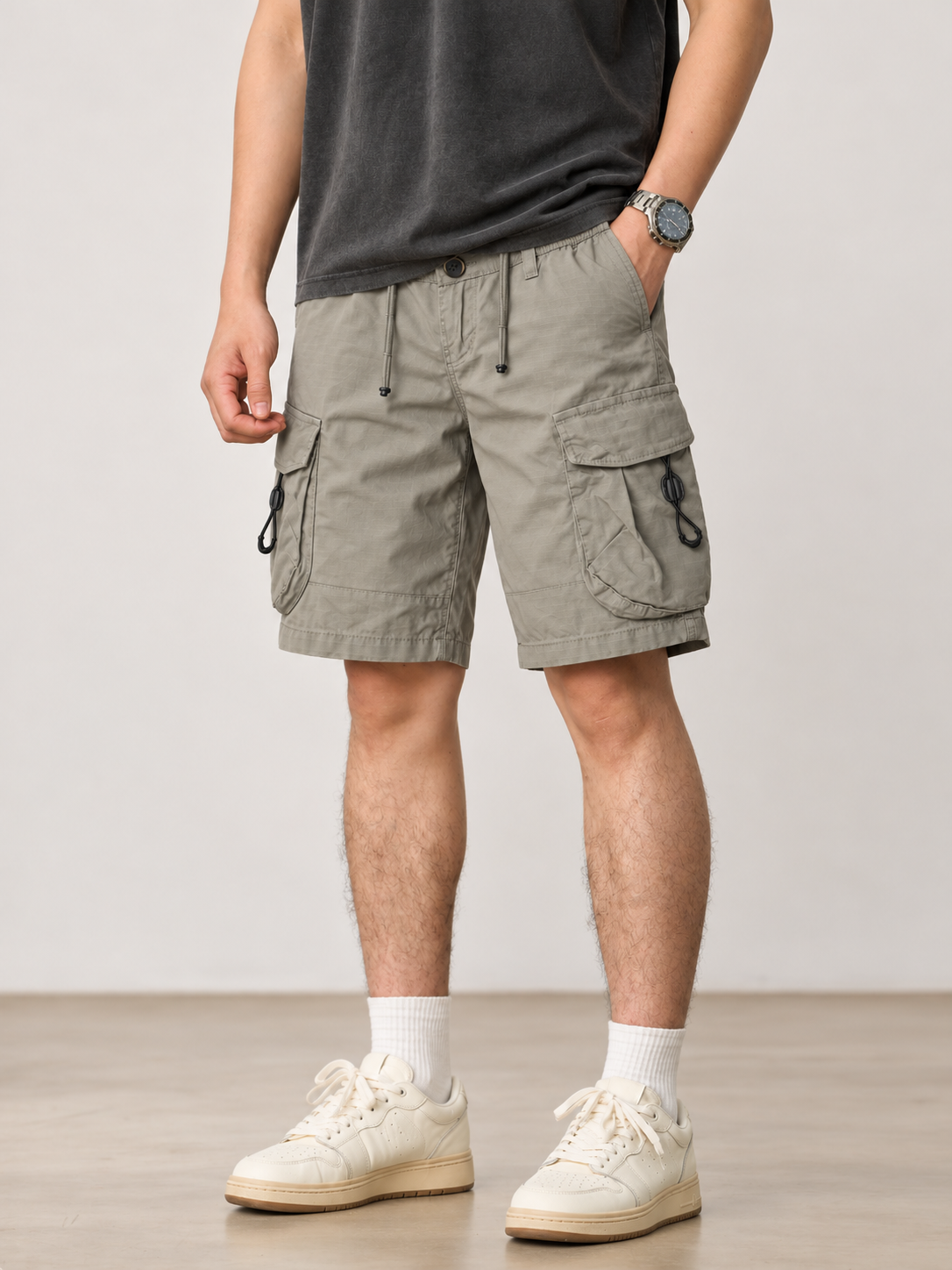 Men's Utility Cargo Shorts with Multi-Pocket Design — Men's Utility Cargo Shorts with Multi-Pocket Design