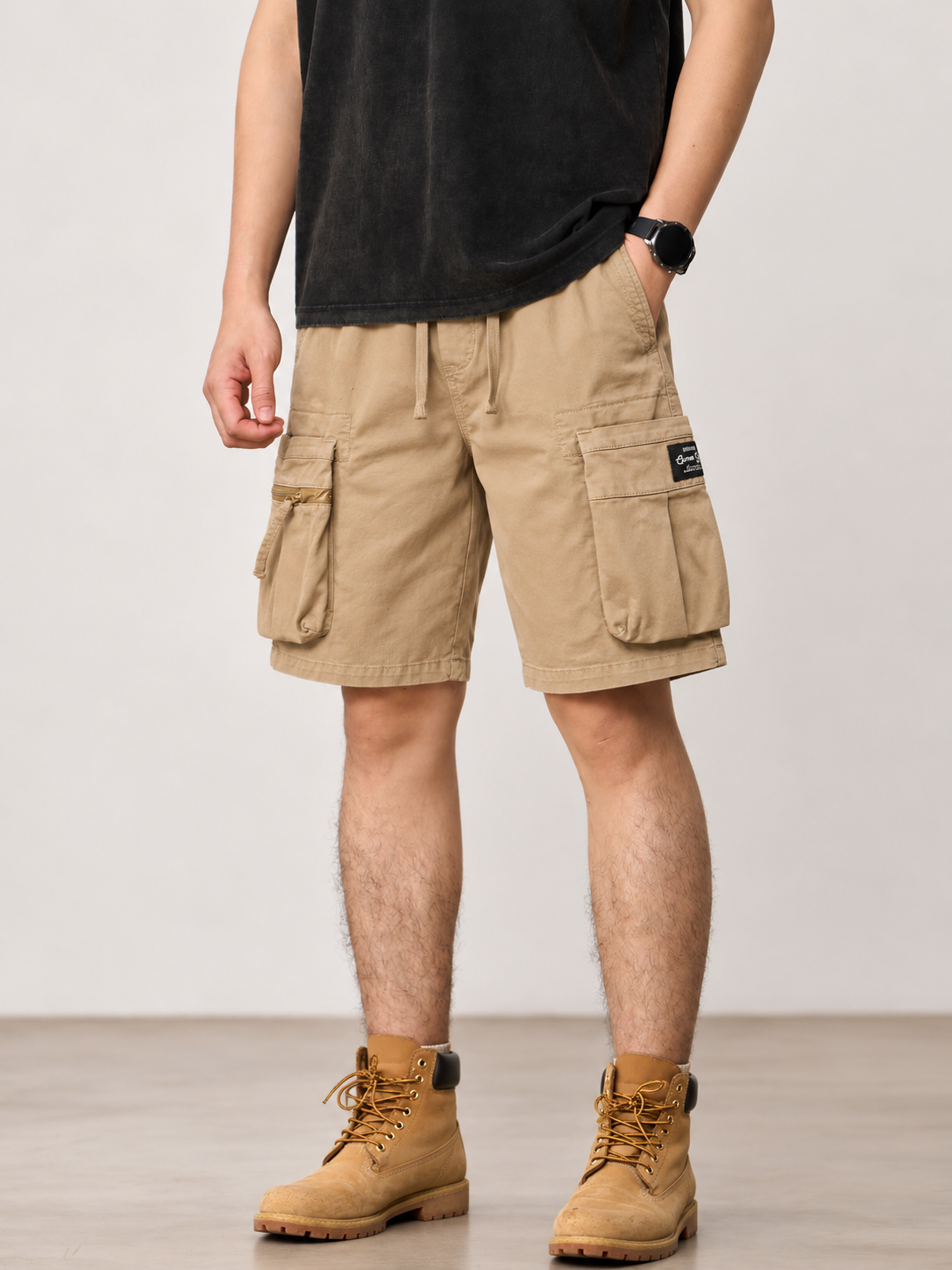 Men's Relaxed Fit Cargo Shorts with Functional Side Pockets — Men's Relaxed Fit Cargo Shorts with Functional Side Pockets