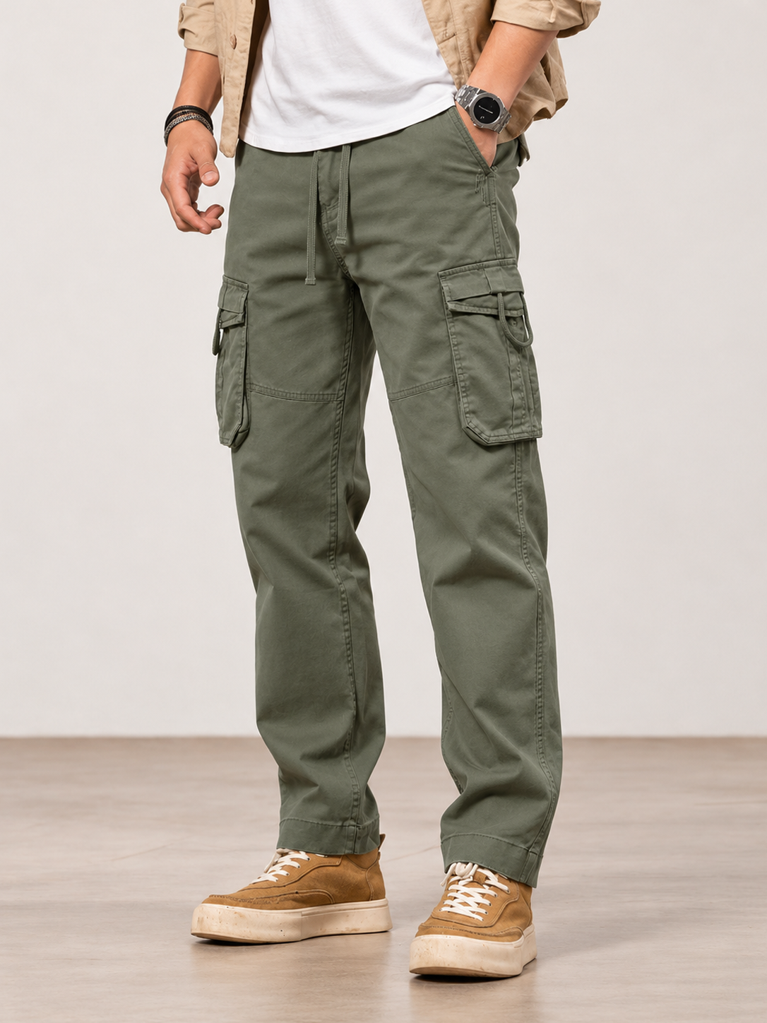 Men's D-Ring Pocket Straight-Leg Cargo Pants — Men's D-Ring Pocket Straight-Leg Cargo Pants