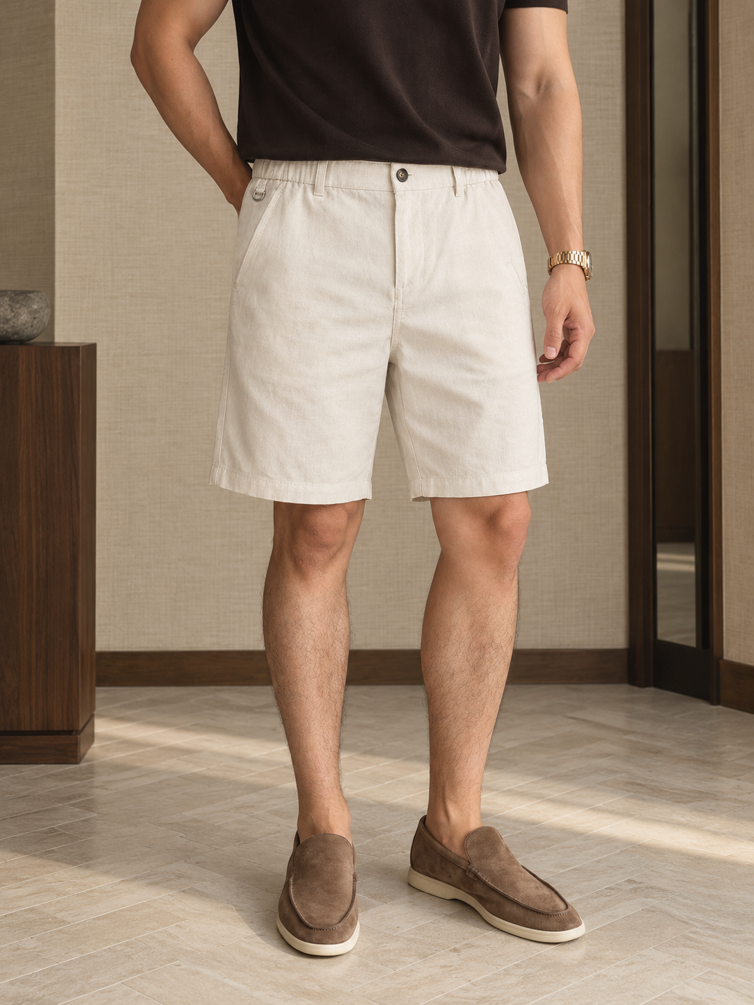 Men’s Linen Cotton Relaxed Shorts — Men’s Linen Cotton Relaxed Shorts