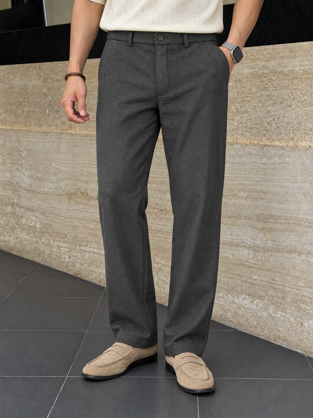 Men's Relaxed Straight-Leg Cotton-Linen Pants — Men's Relaxed Straight-Leg Cotton-Linen Pants