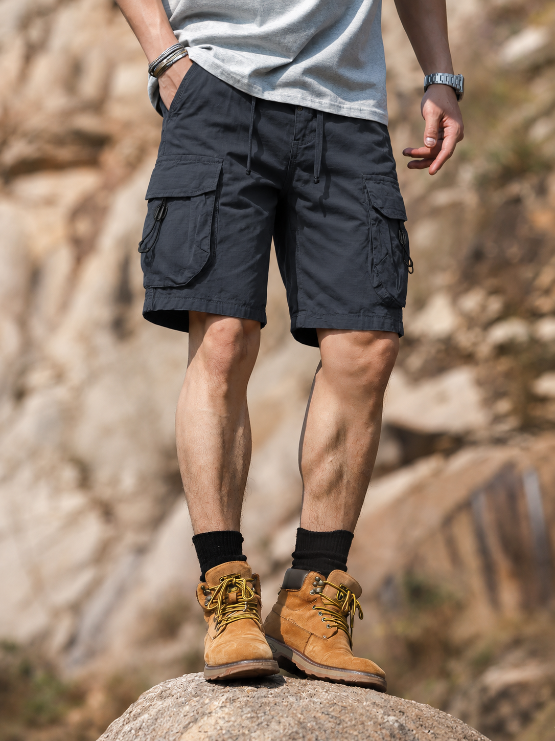 Men's Utility Cargo Shorts with Multi-Pocket Design — Men's Utility Cargo Shorts with Multi-Pocket Design