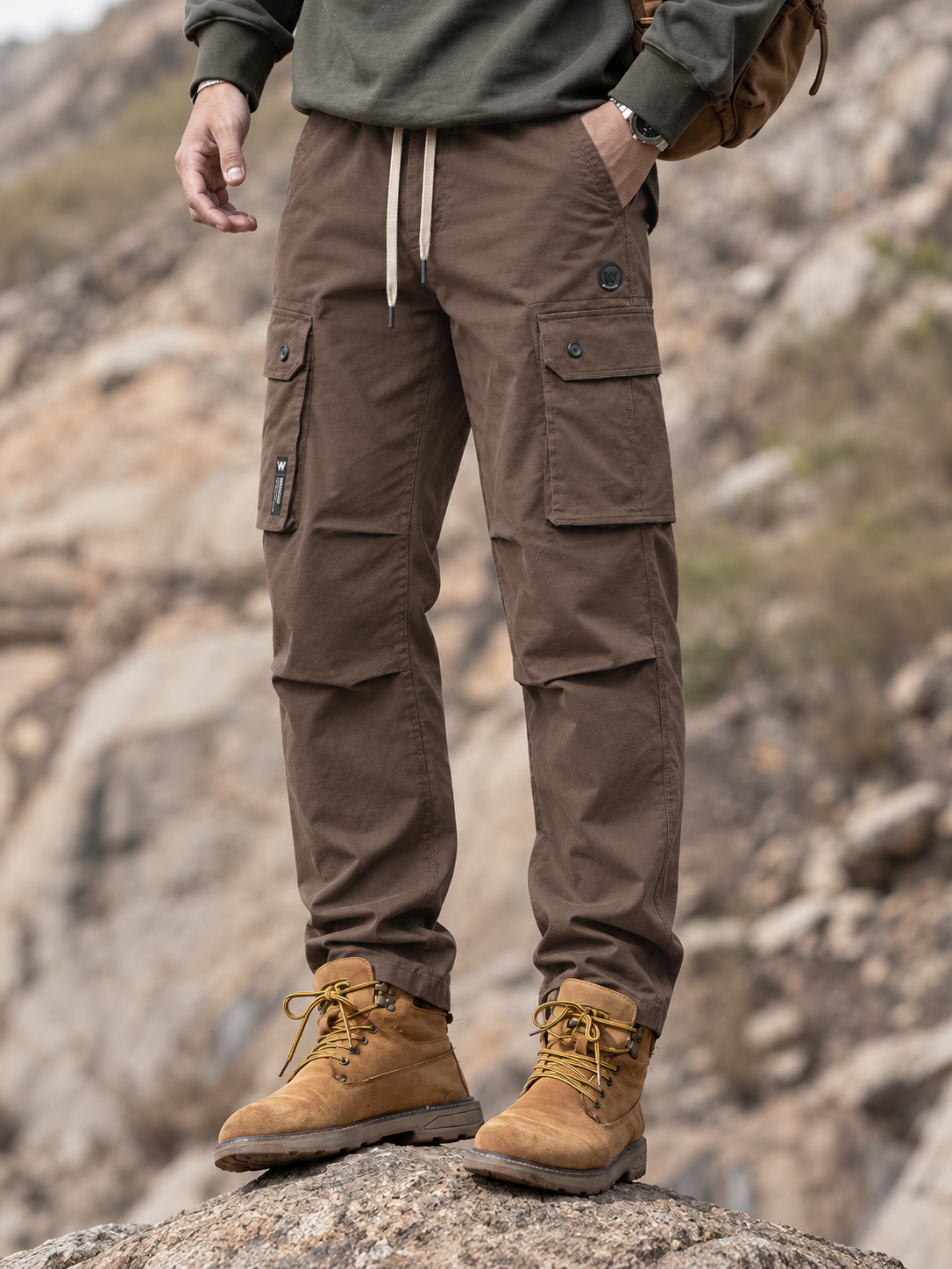 Men's Drawstring Multi-Pocket Utility Cargo Pants — Men's Drawstring Multi-Pocket Utility Cargo Pants
