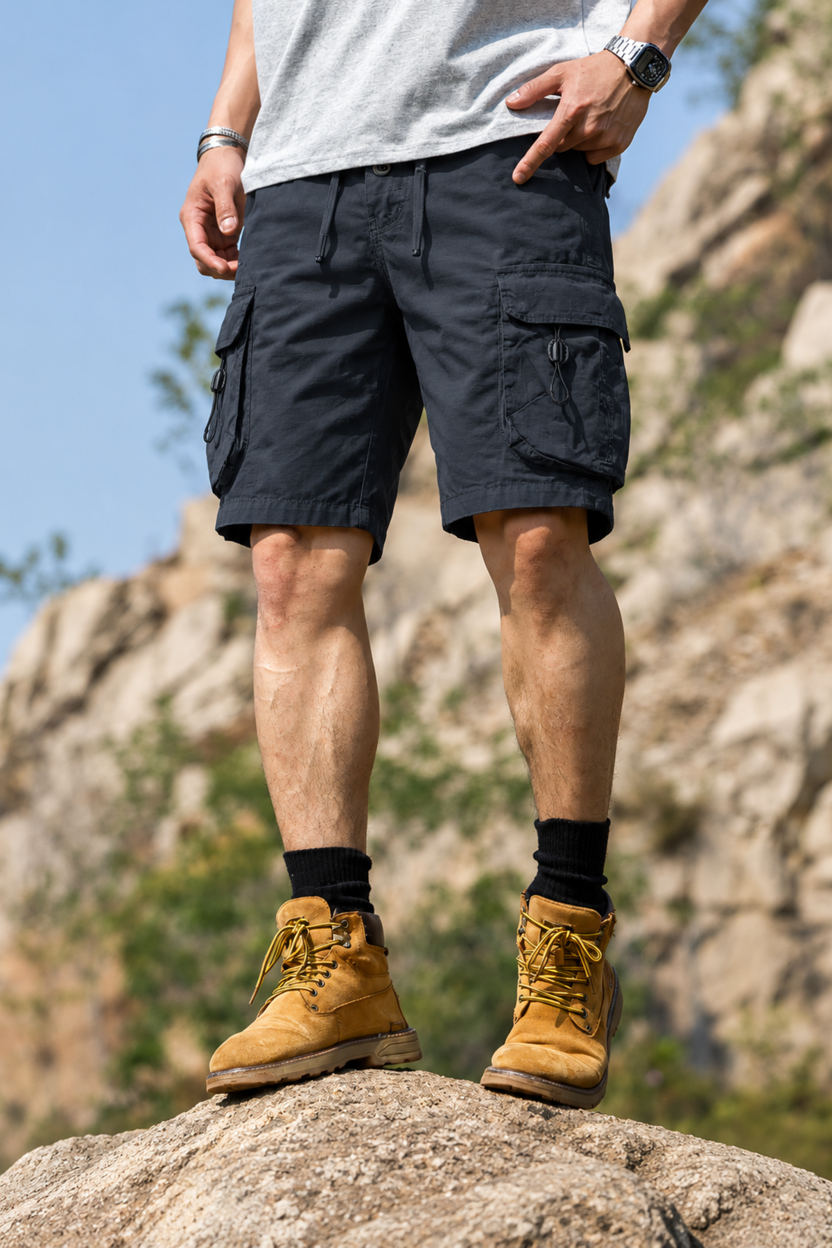 Men's Utility Cargo Shorts with Multi-Pocket Design — Men's Utility Cargo Shorts with Multi-Pocket Design