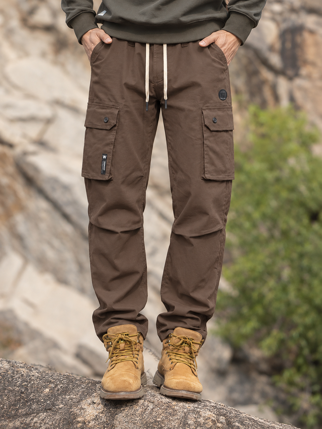 Men's Drawstring Multi-Pocket Utility Cargo Pants — Men's Drawstring Multi-Pocket Utility Cargo Pants