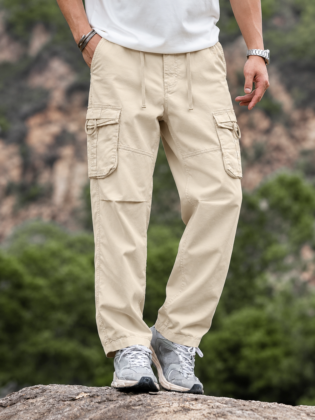 Men's D-Ring Pocket Straight-Leg Cargo Pants — Men's D-Ring Pocket Straight-Leg Cargo Pants