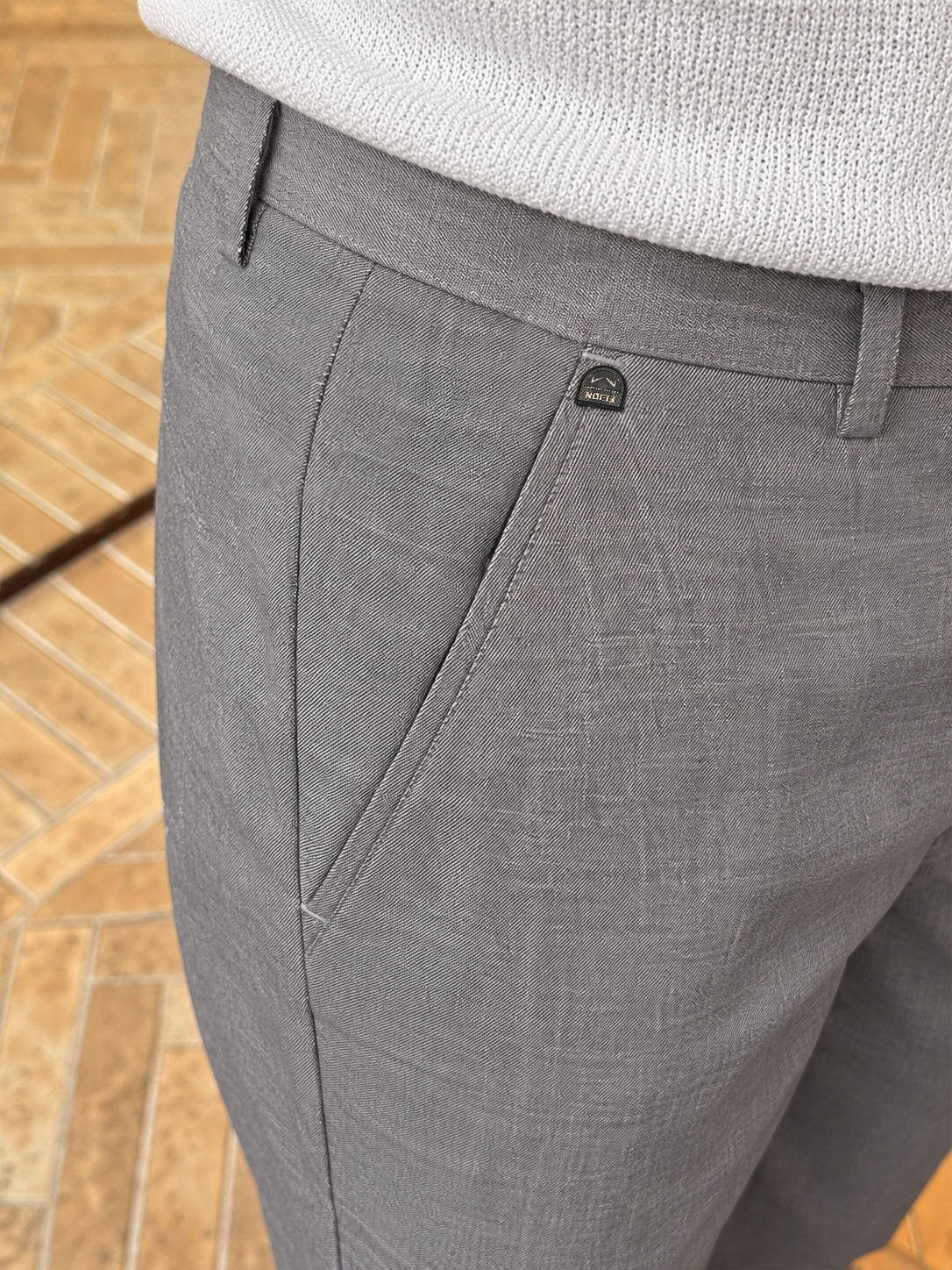 Men's Textured Relaxed Straight-Leg Pants — Men's Textured Relaxed Straight-Leg Pants