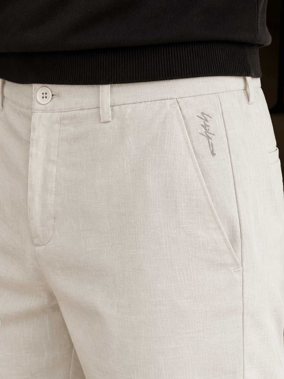 Men’s Cotton Linen Tailored Casual Shorts — Men’s Cotton Linen Tailored Casual Shorts