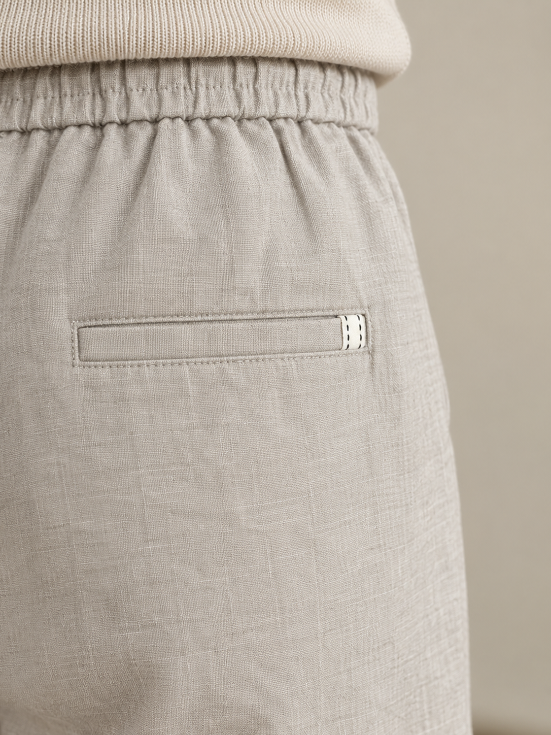 Men’s Cotton Linen Drawstring Casual Shorts — Men’s Cotton Linen Drawstring Casual Shorts