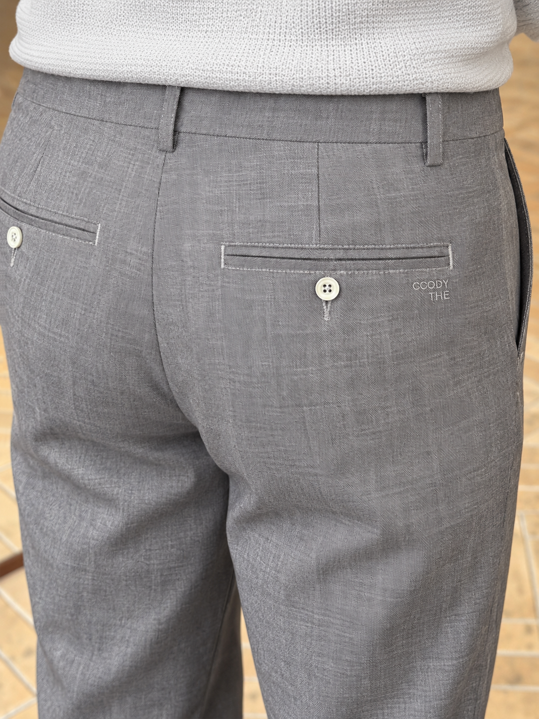 Men's Textured Relaxed Straight-Leg Pants — Men's Textured Relaxed Straight-Leg Pants