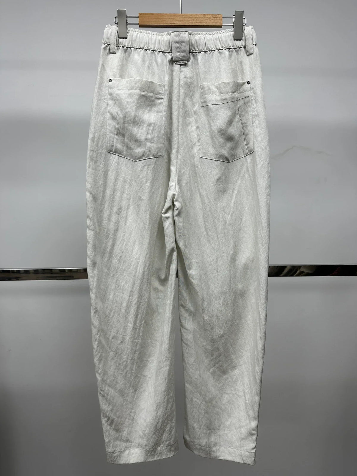 Stone tie-waist trousers — Original back photograph — Stone tie-waist trousers
