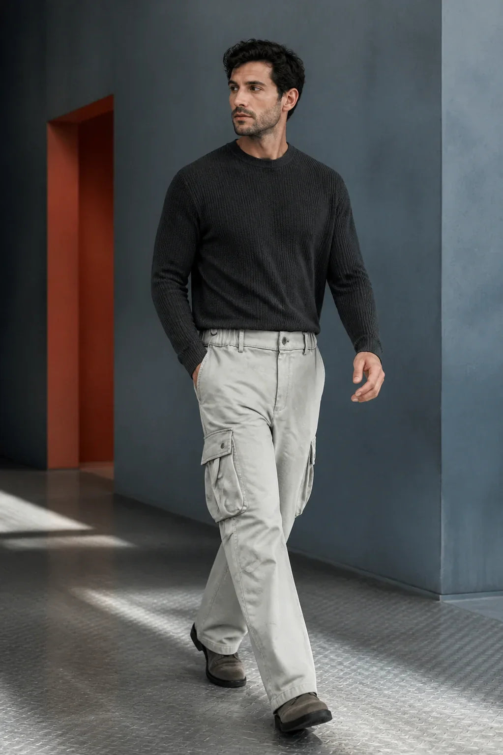 5618 Modular Cargo Trouser — AI-generated lifestyle scene — Modular Cargo Trouser