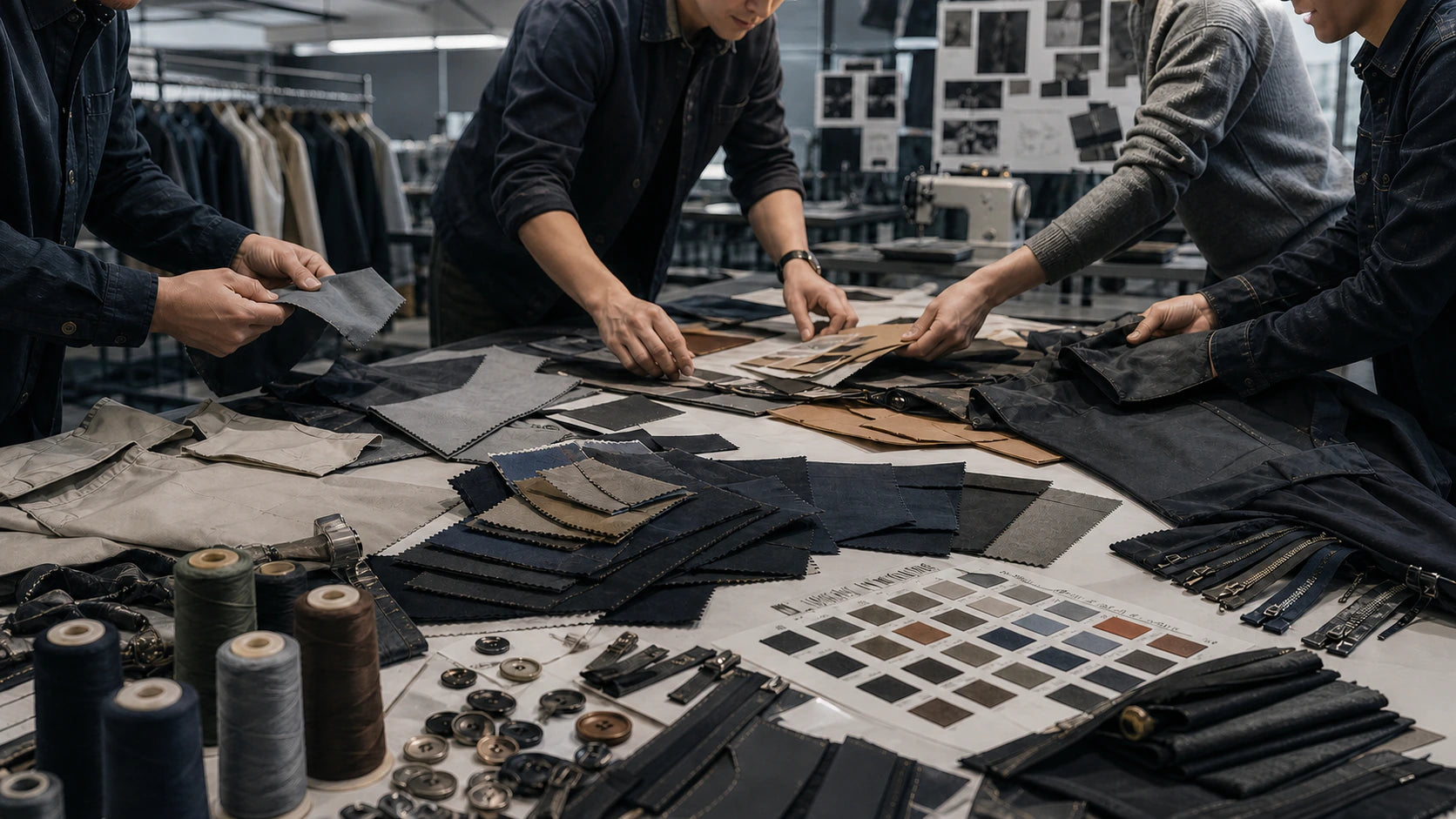 Concept visualization of fabric trim and sample development
